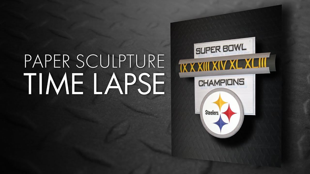 Pittsburgh Steelers Paper Sculpture Time Lapse by Tim West