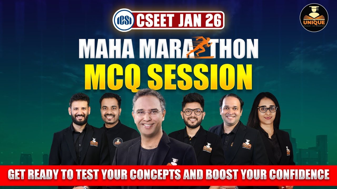 CSEET JANUARY 2026 | MCQ MAHA MARATHON 2 | ALL SUBJECTS