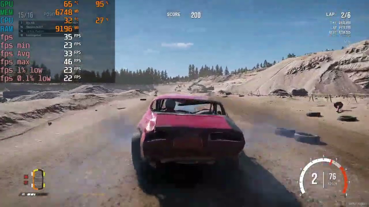 Xeon E5-1660 V4 + Rx 590  (16Gb Ddr4 Ram)  -  Wreckfest 2  -  Medium Settings  1080p