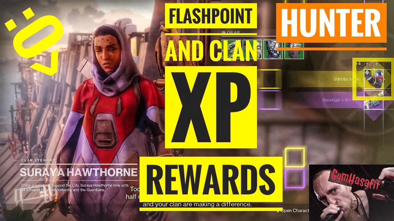 Destiny 2 : Hunter Rewards from Cryptarch : Flashpoint and Clan XP