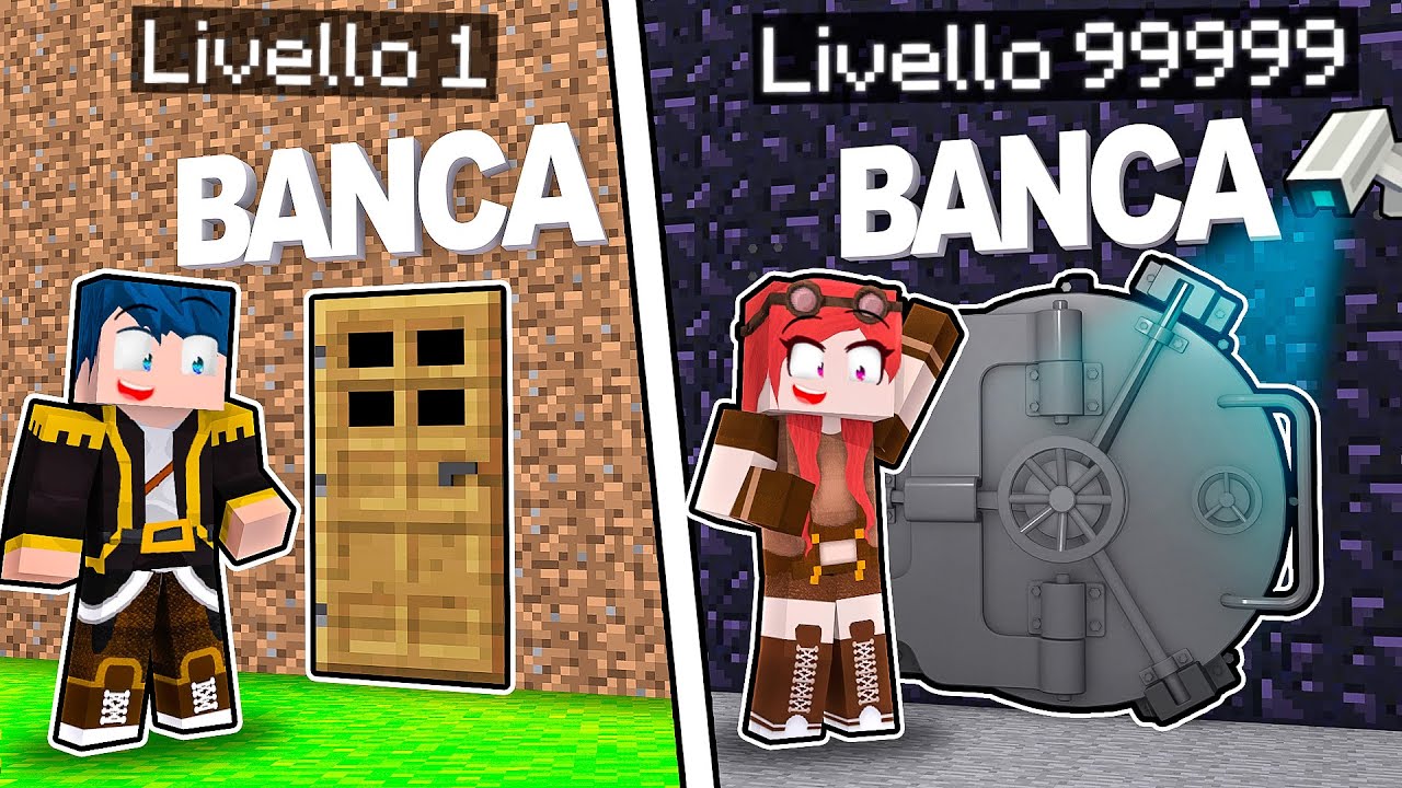 BANCA DA 1€ VS BANCA DA 1.000.000€! - MINECRAFT