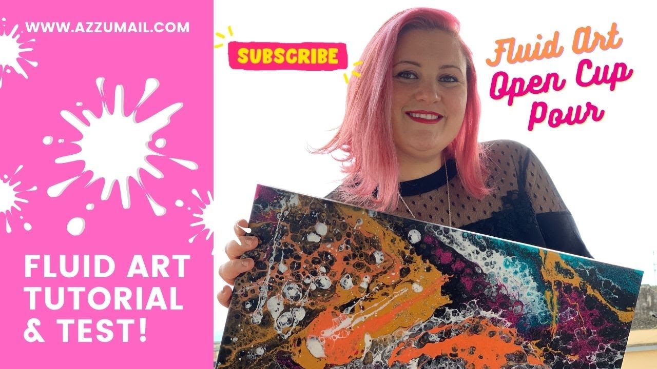 07. Fluid Art italiano come si fa tecnica Open Cup Cylinder 2021 azzumail tutorial pouring painting