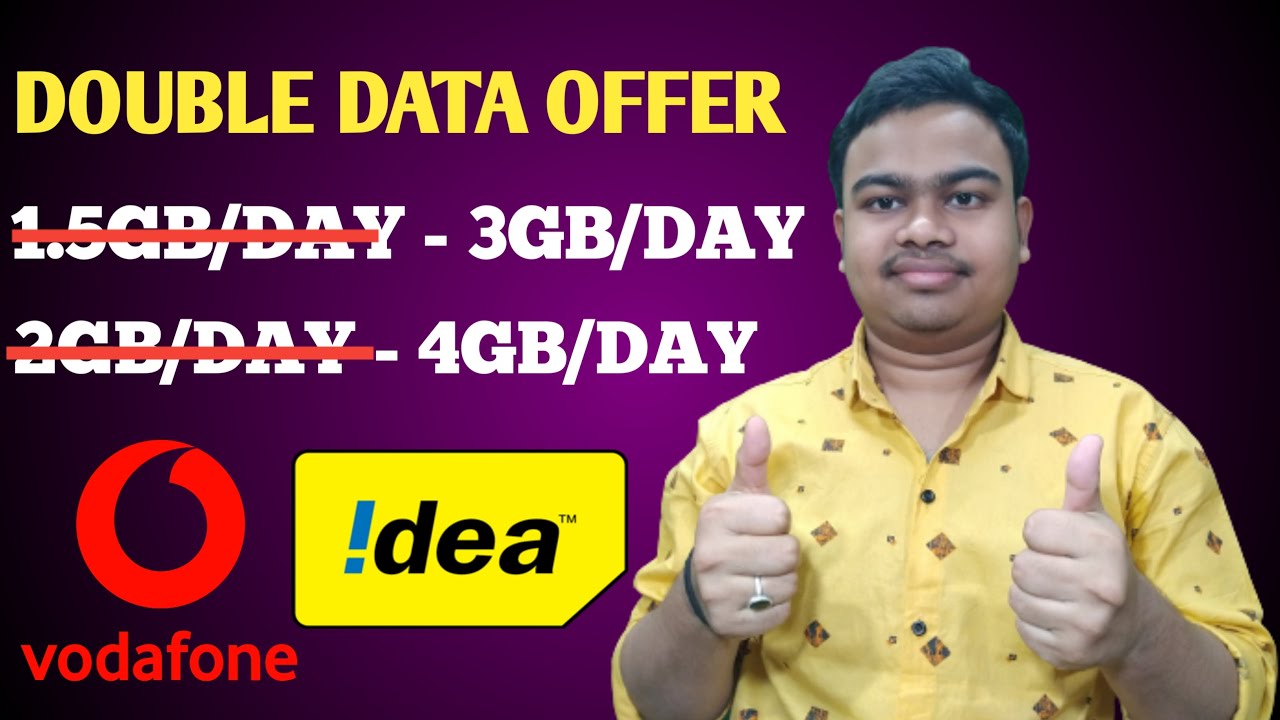 Vodafone Idea Double Data Offer | VI Double Data Offer 4GB Per Day