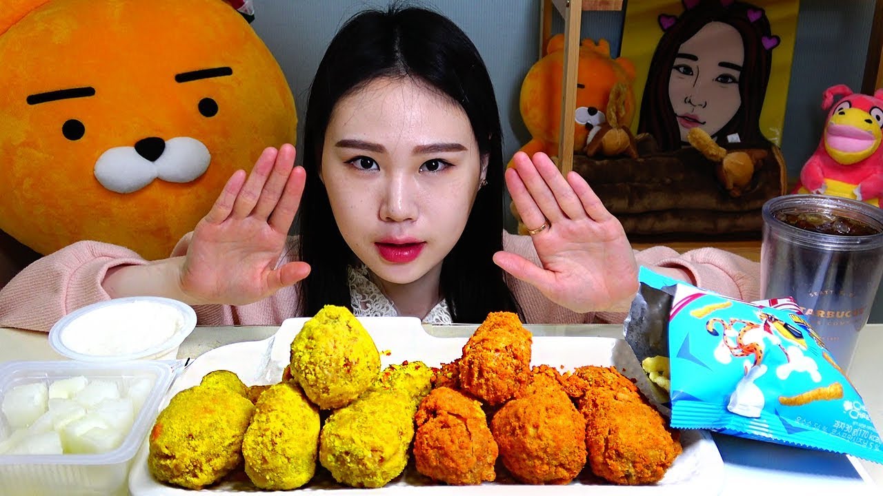멕시카나 신메뉴 치토스 콘스프맛 치킨 먹방 Mukbang