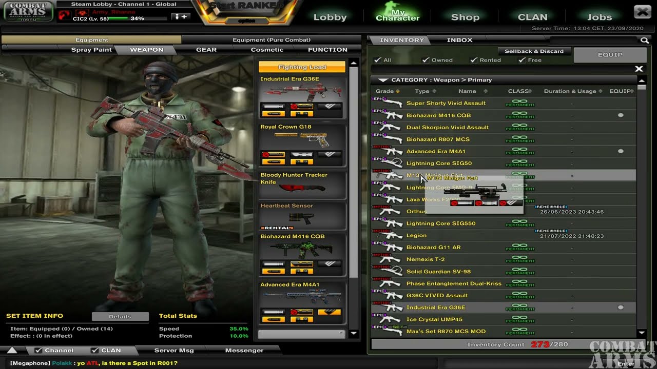 Combat Arms Classic ★ Army_vRihanna ★ GC SPENDG  OLD  VIDEO ★ 23/09/2020 #4k #army @VALOFECombatArms