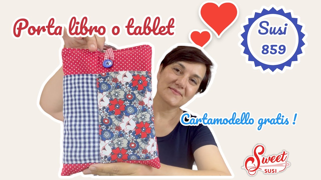 Fantastico porta libro o tablet | cartamodello Gratis |Tutorial cucito principianti | susi 859