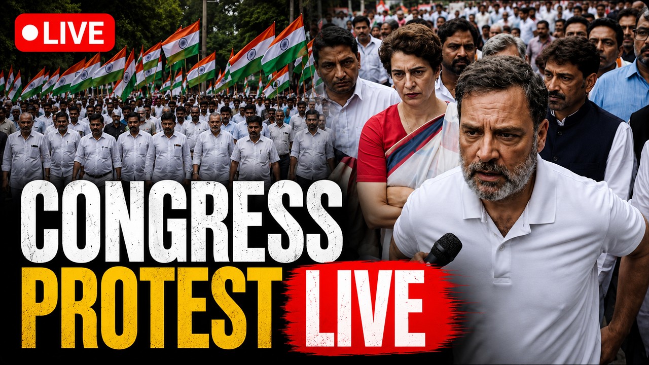 Congress Protest LIVE | CJP Parliament March LIVE: Rahul Gandhi, Priyanka Gandhi Hold Sit-In Protest