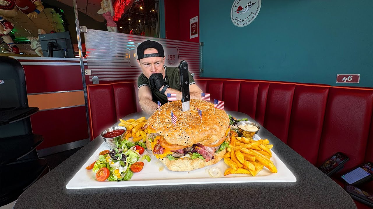 Der MEISTER ALLER BURGER?😳 Ich versuche die berüchtigte Road House Diner Challenge! 🔥
