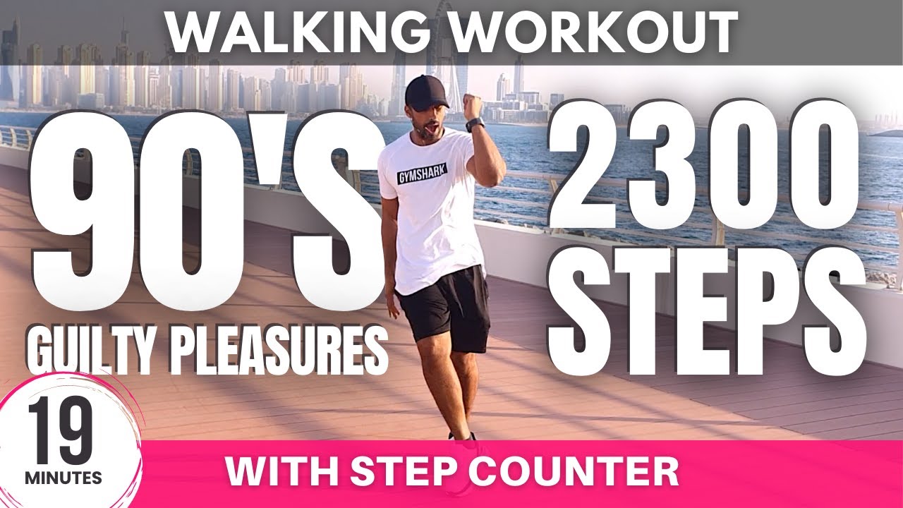 90's Workout | 2300 Steps in 19 minutes | Steps at home