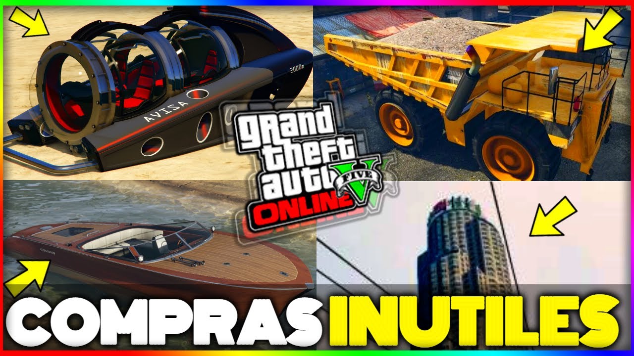 Top 8 PEORES COMPRAS en GTA ONLINE- COMPRAS INNECESARIAS/INUTILES GTA 5 Online | Cjp_Mystic