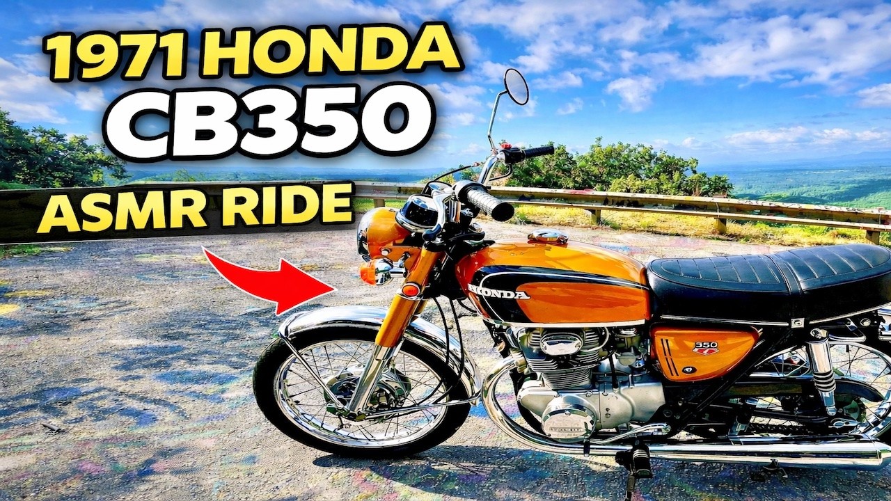 1971 Honda CB350 Ride Vintage Motorcycle ASMR