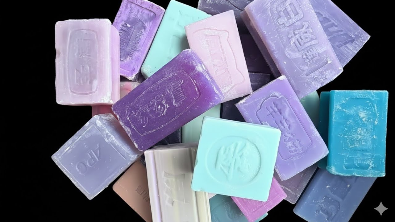 ASMR Soap Cutting Dry Soap Cutting ASMR Satisfying Sound ASMR No Talking Crispy Lovely Vintage Soap