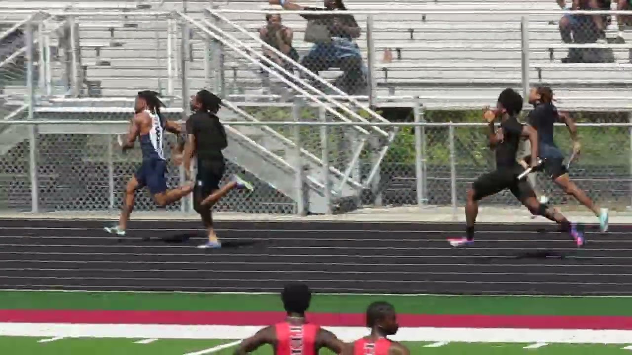 Armwood Boys 4x100 Relay Nash Higgins 2026 Lane 5 (all Black Uniforms)