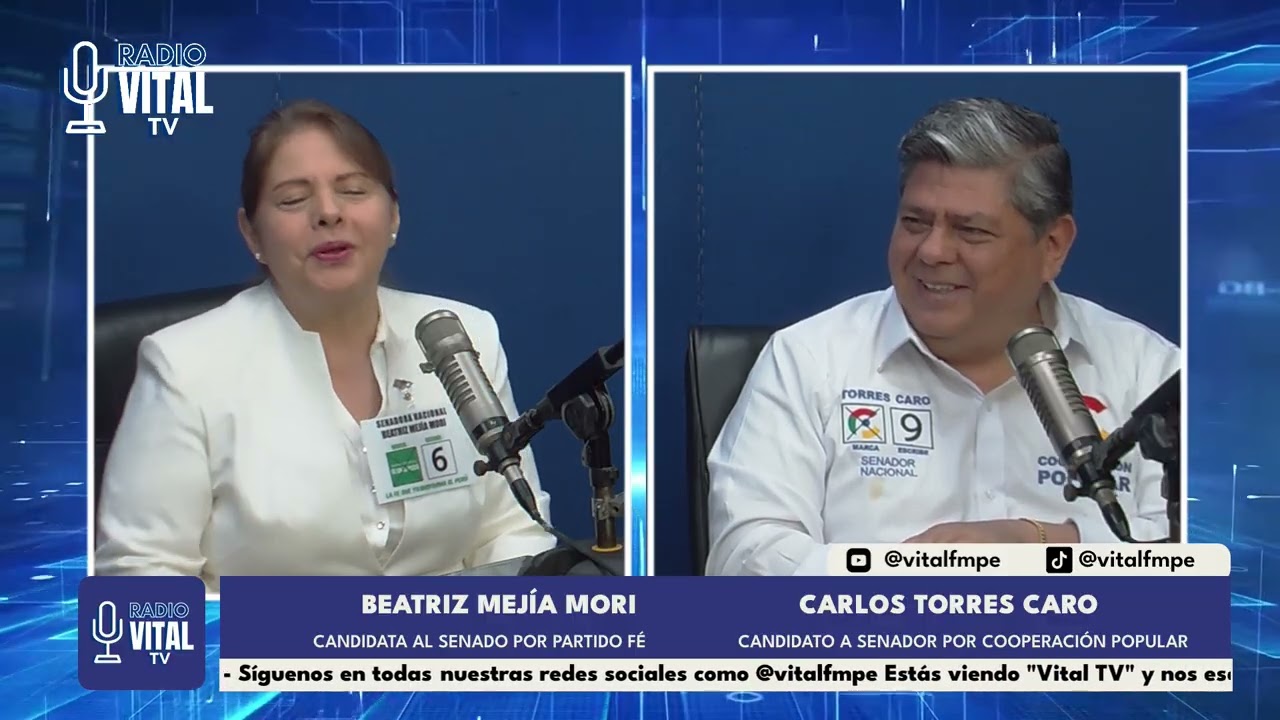 Beatriz Mejía- Cand. al Sen. por el Partido Fé-Carlos Torres - Cand. al Sen. por Cooperación Popular
