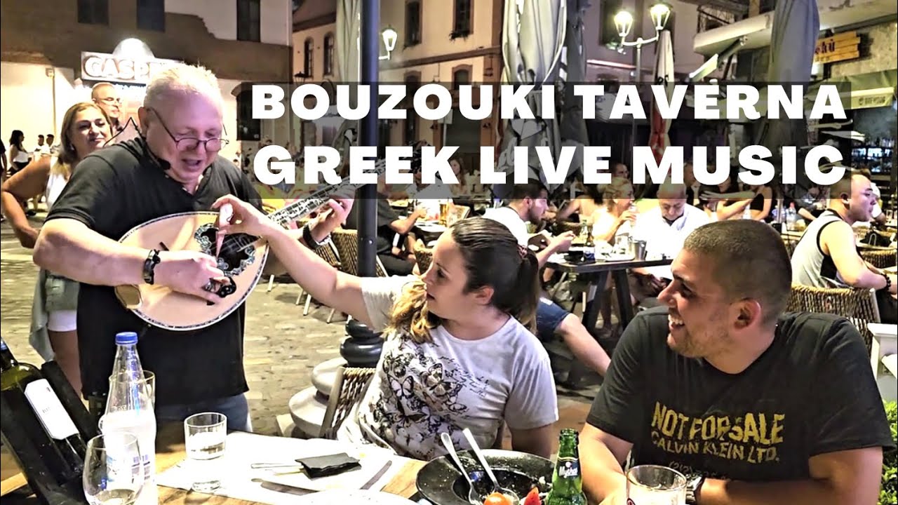 Bouzouki Live Music | Greek Night Taverna Thessaloniki | Traditional Instrument Mandolin Type Buzuki