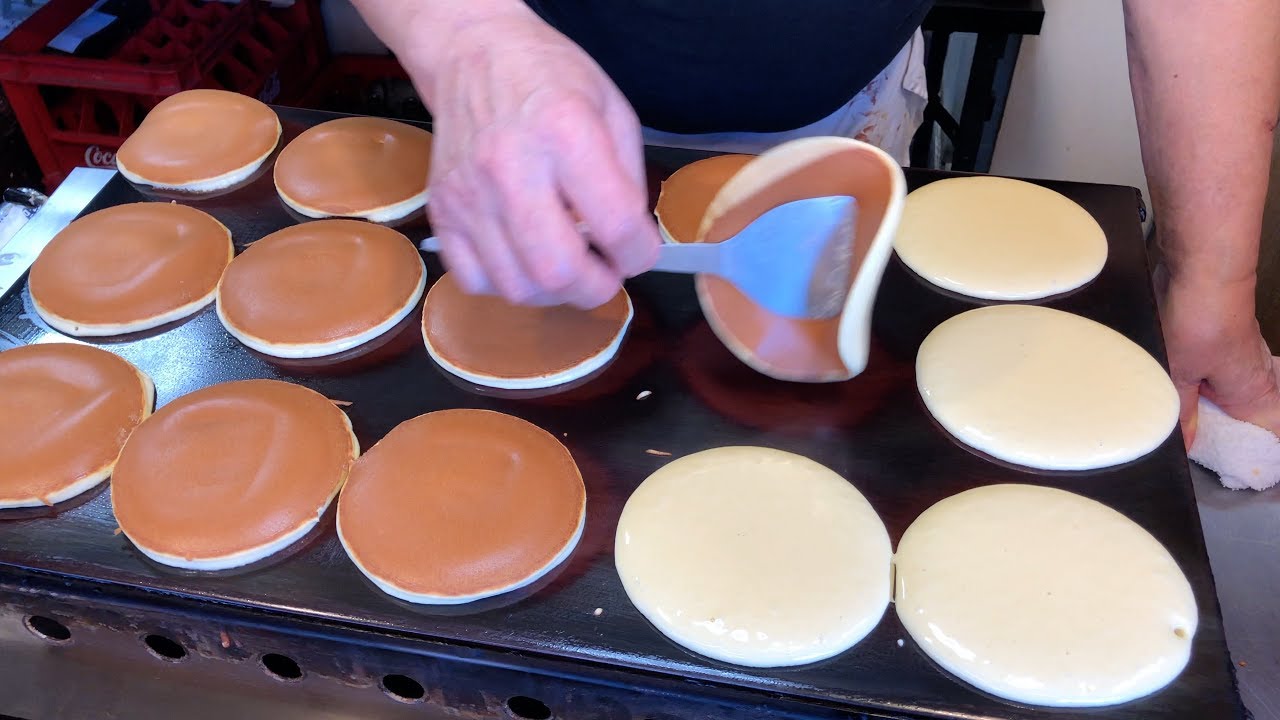 ずっと見てられるどら焼き職人Japanese Pancake DORAYAKI Jiggly Fluffy Cake Japanese traditional food 職人技　職人芸