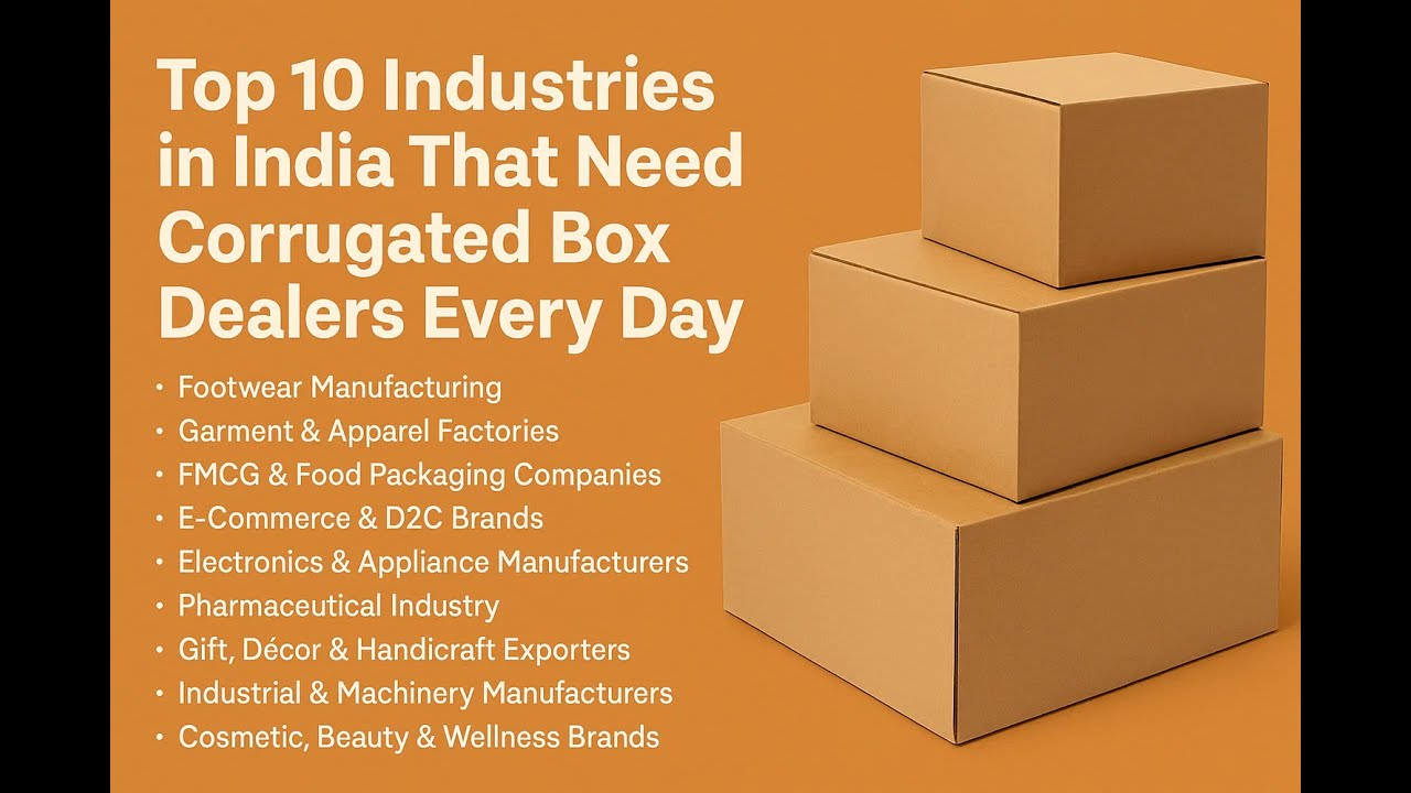 Top 10 Industries in India That Need Corrugated Box Dealers Every Day