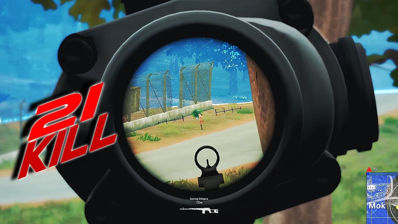 PUBG SANHOK 21 KILL DUEL AWM VS DRAGUNOV !!