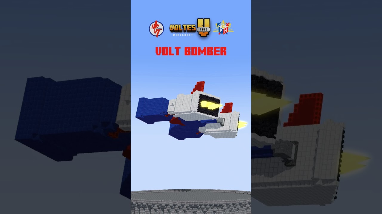 Voltes V Minecraft — демонстрация Volt Bomber 