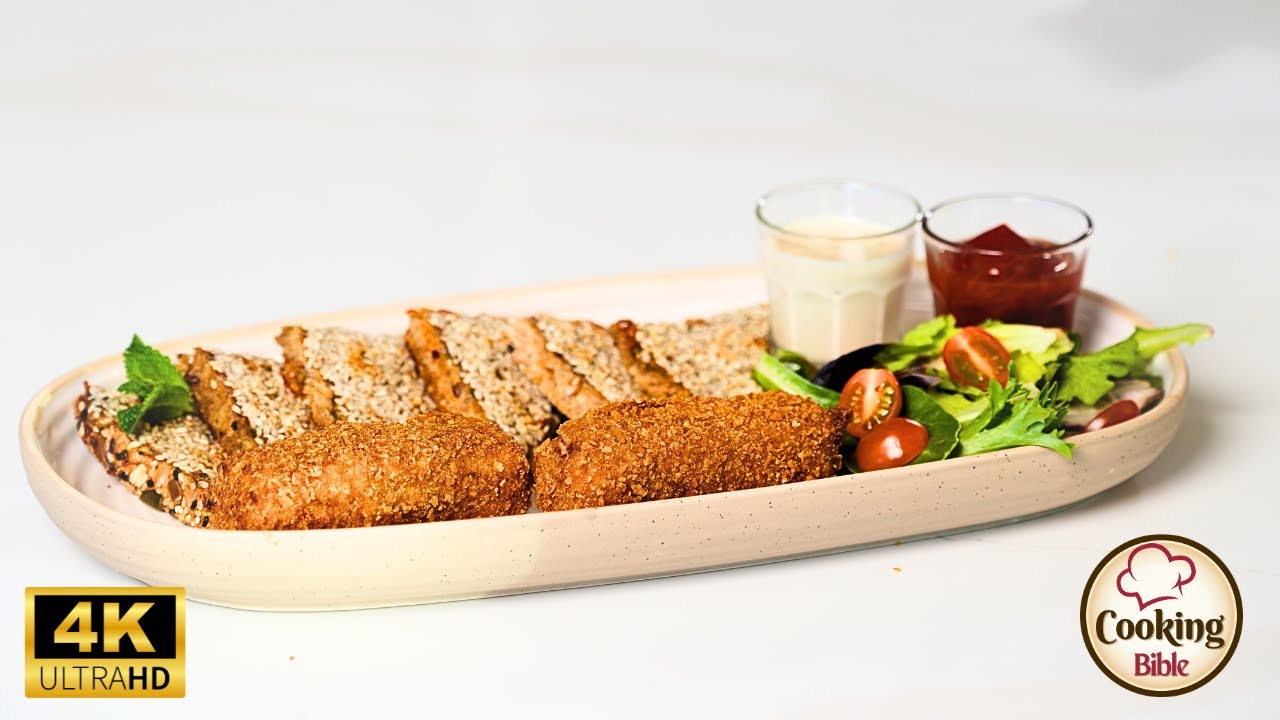 Crunchy Delights: Chicken Sesame Toasts & Crispy Cheese Cubes! Don't Miss This one!