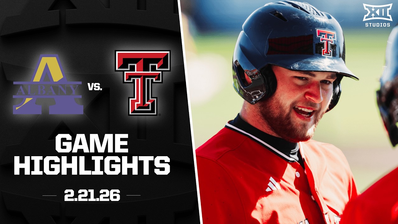 Albany vs. Texas Tech Game #1 Highlights (2.21.26) | 2026 Big 12 Baseball