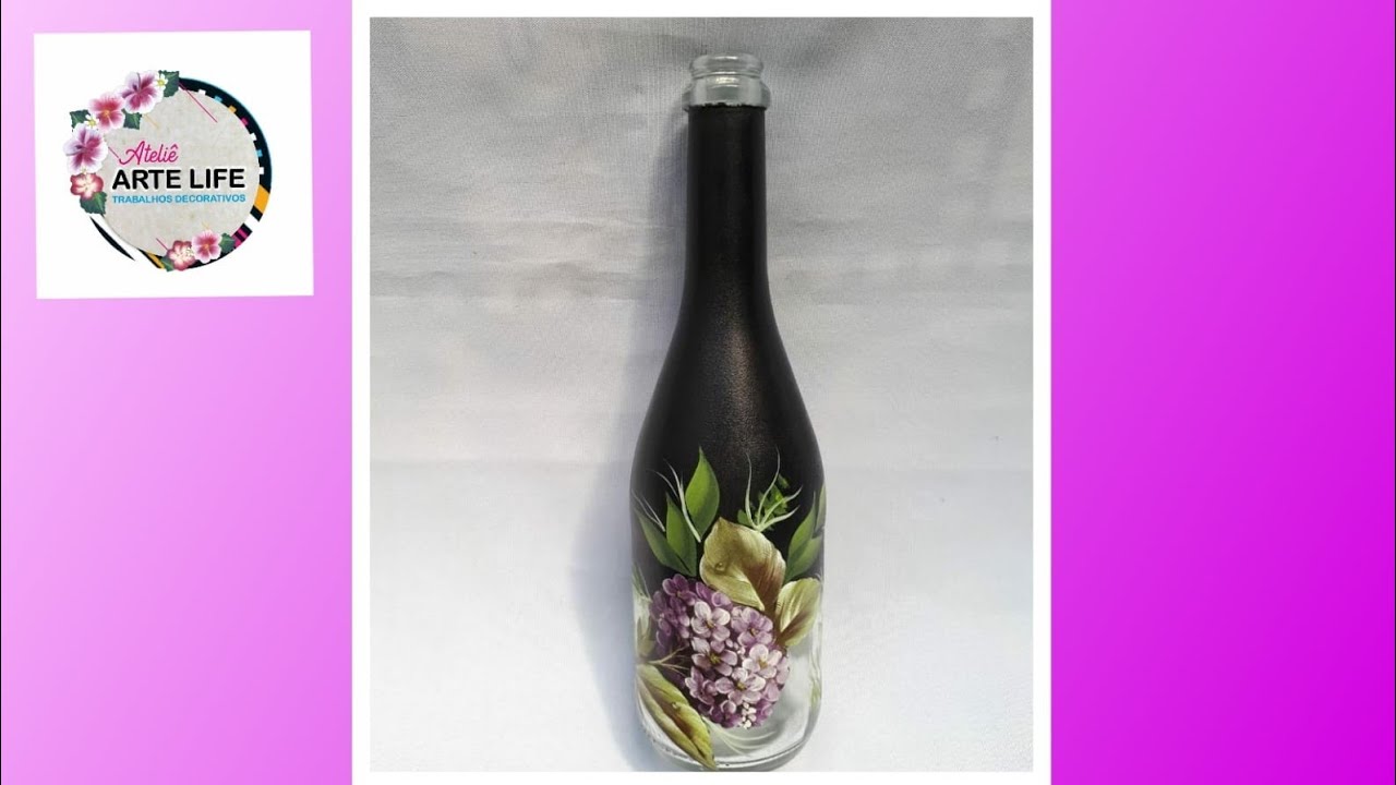 Reciclando Garrafas- Decoupage e Pintura