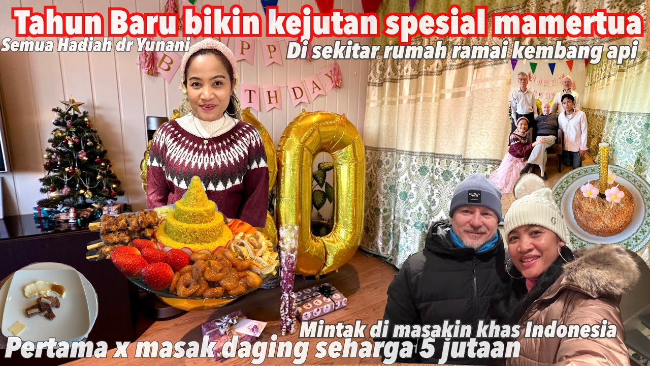 TAHUN BARU BIKIN KEJUTAN MASAK TUMPENG LIWET DAN DAGING WAGYU DARI JEPANG
