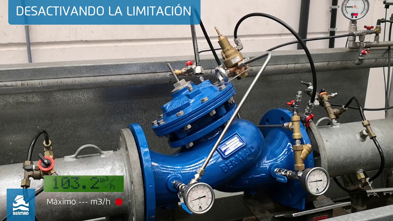 BERMAD Valves: Funcionamiento limitadora de caudal, modelo 770-U