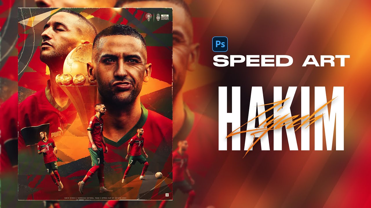 Hakim Ziyech AFCON 2024 design | SpeedArt