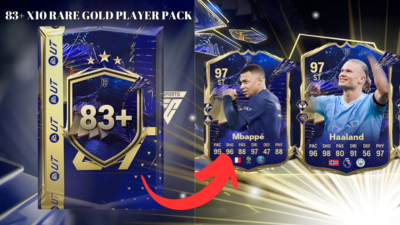 3X 83+10 RARE PLAYER PACKS! FULL TOTY IN PACKS!