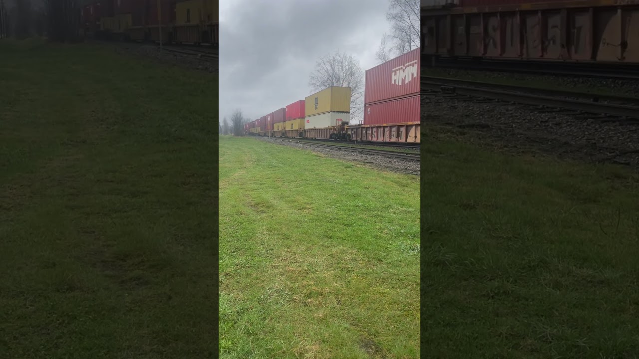 CN ET44AC intermodal container train Agassiz BC, March 15 2025 part 3