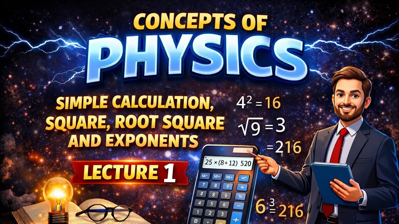 Basic Physics for  #NEET #JEE #CBSE #ICSE and State Boards. Square root, Exponents. Lecture-1