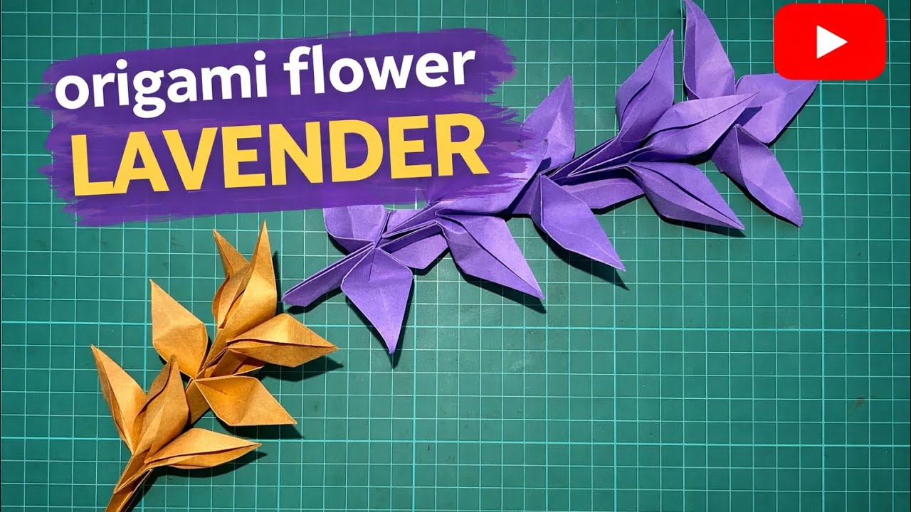 Origami Lavender Flower 🌿 Easy Paper Flower Tutorial (Step-by-Step)
