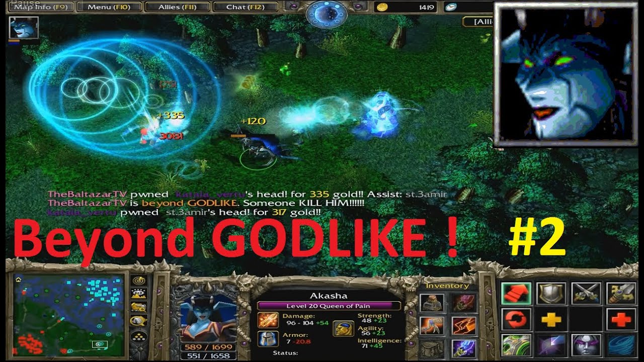 DotA 6.83d - Akasha, Queen of Pain Beyond GODLIKE ! #2
