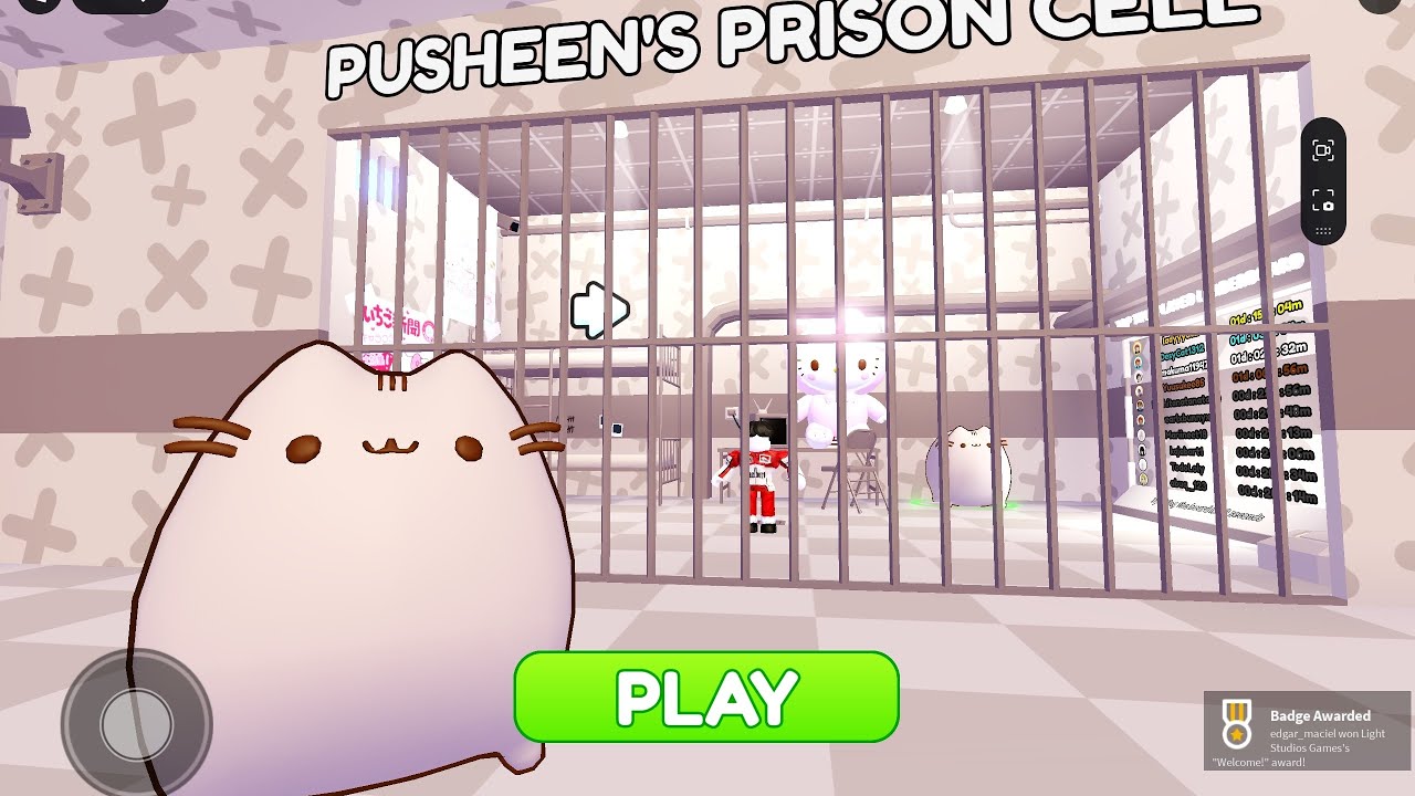PUSHEEN'S PRISON RUN! Roblox Obby Walkthrough 3 Deaths 4k
