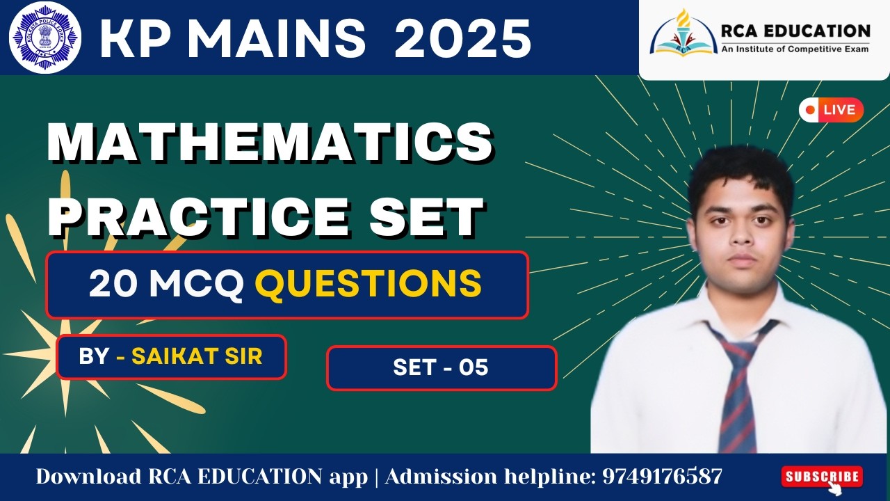 KP MAINS 2026 || MATH - PRACTICE SET || CLASS 05 || BY - SAIKAT SIR