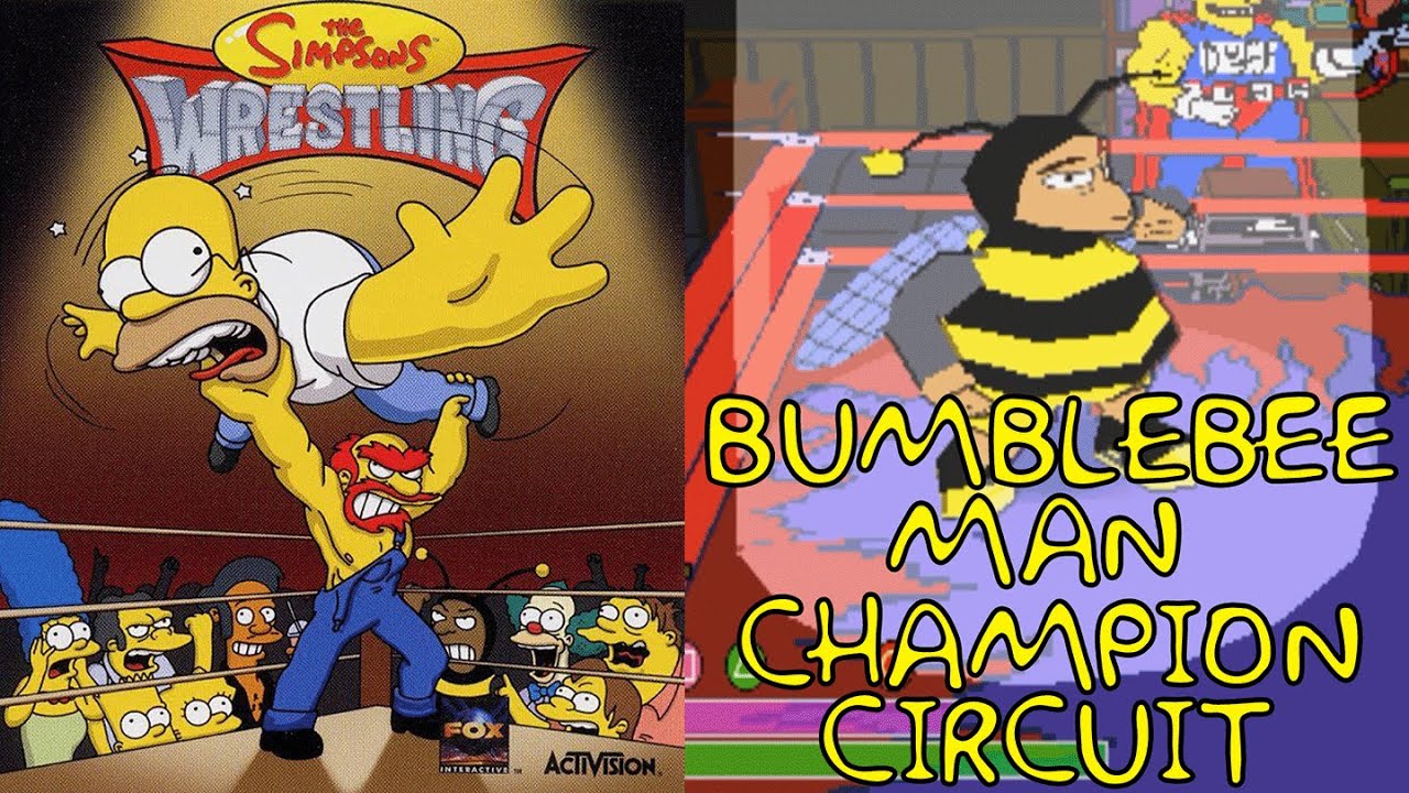 Bumblebee Man | Champion Circuit | The Simpsons Wrestling | PS1 | No Commentary