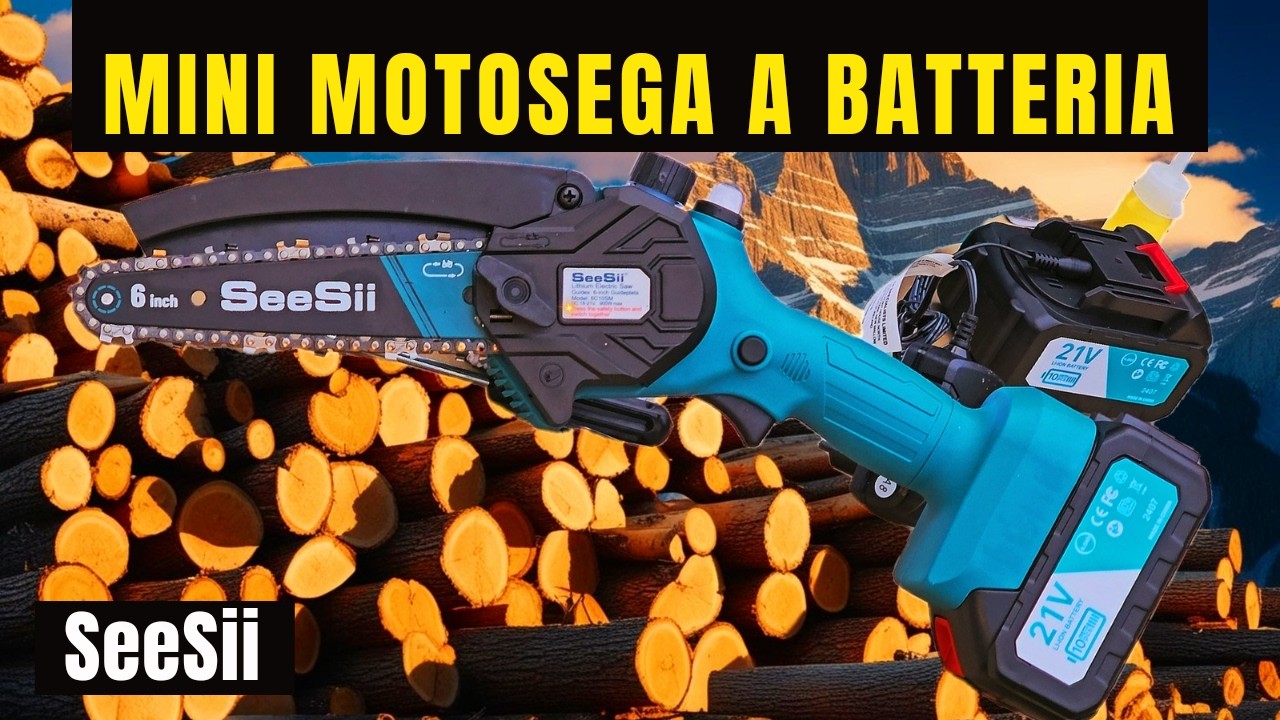 Mini MOTOSEGA A Batteria - La migliore mai provata, ottima per qualit&agrave; e prezzo - SEESII