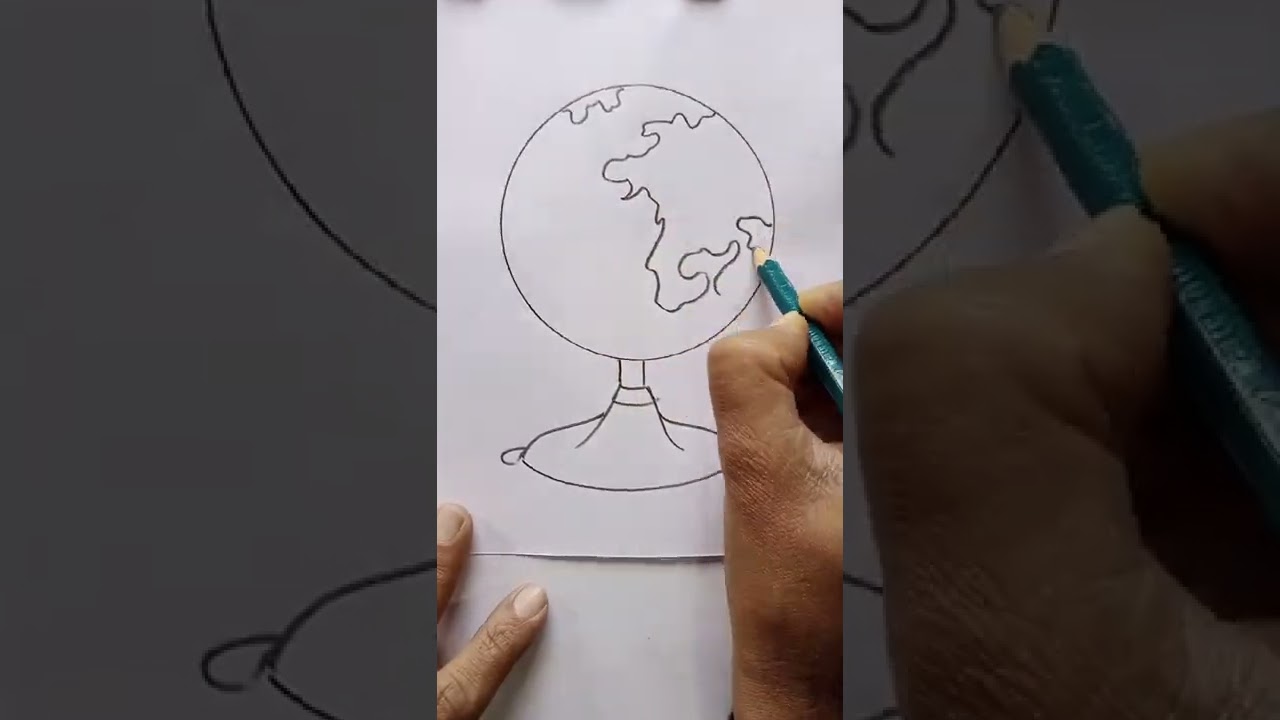 How to draw globe #shorts