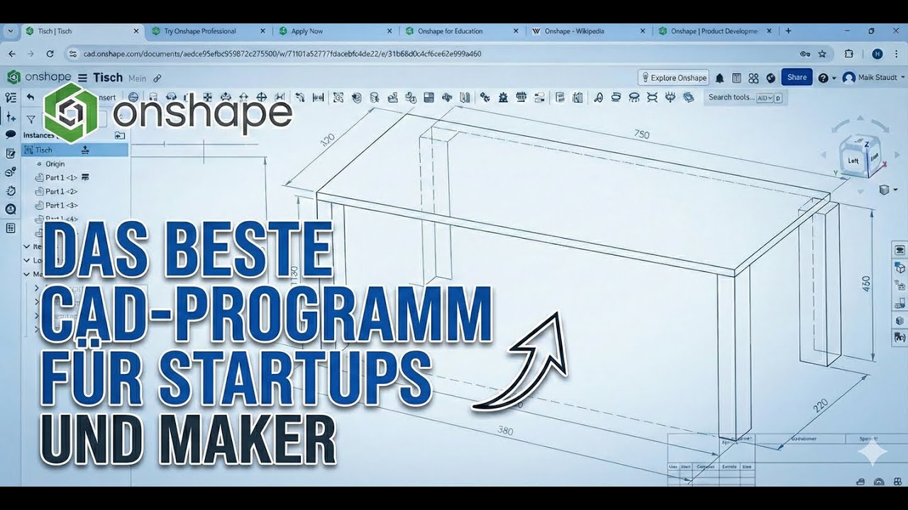 Das beste CAD für Startups? Warum Onshape so genial ist (Einstieg & Tutorial)