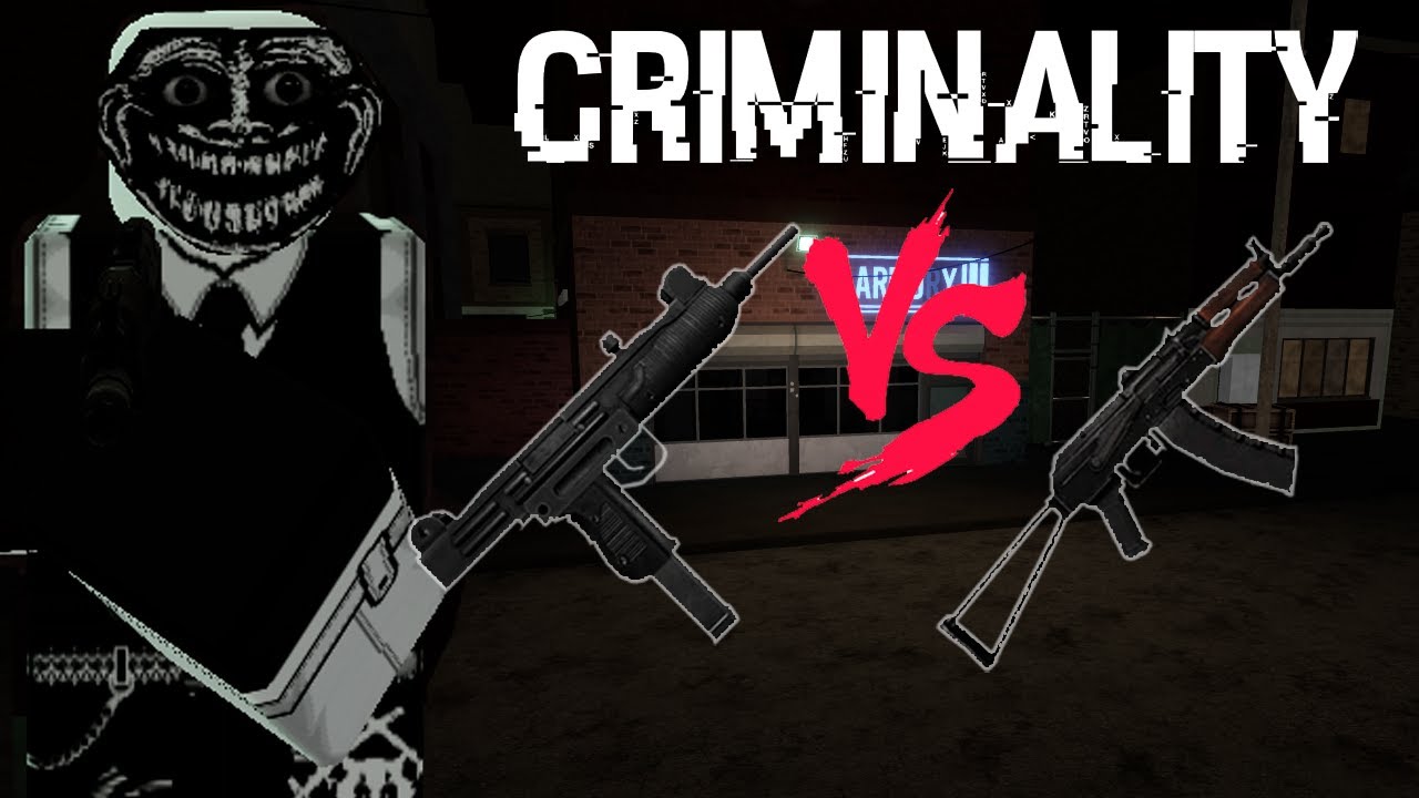 UZI VS AKS-74u | CRIMINALITY | ROBLOX