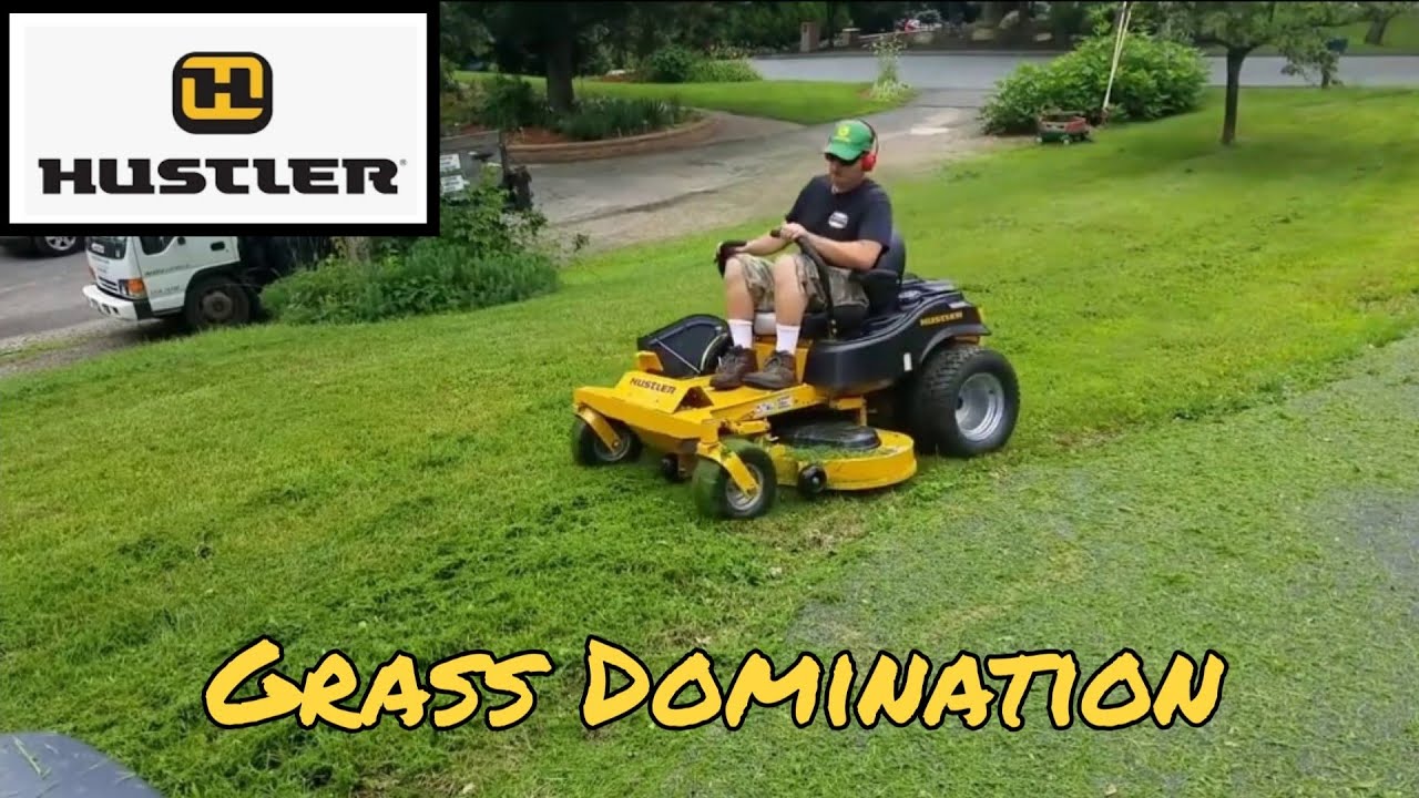 Hustler Raptor SDX 54 Cutting Tall,Thick, Wet Grass Time Lapse