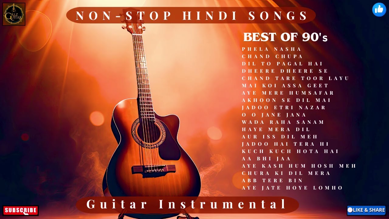 Best Of 90's Hindi Songs Instrumental #hindisong #bollywoodsongs #music #instrumental #studymusic