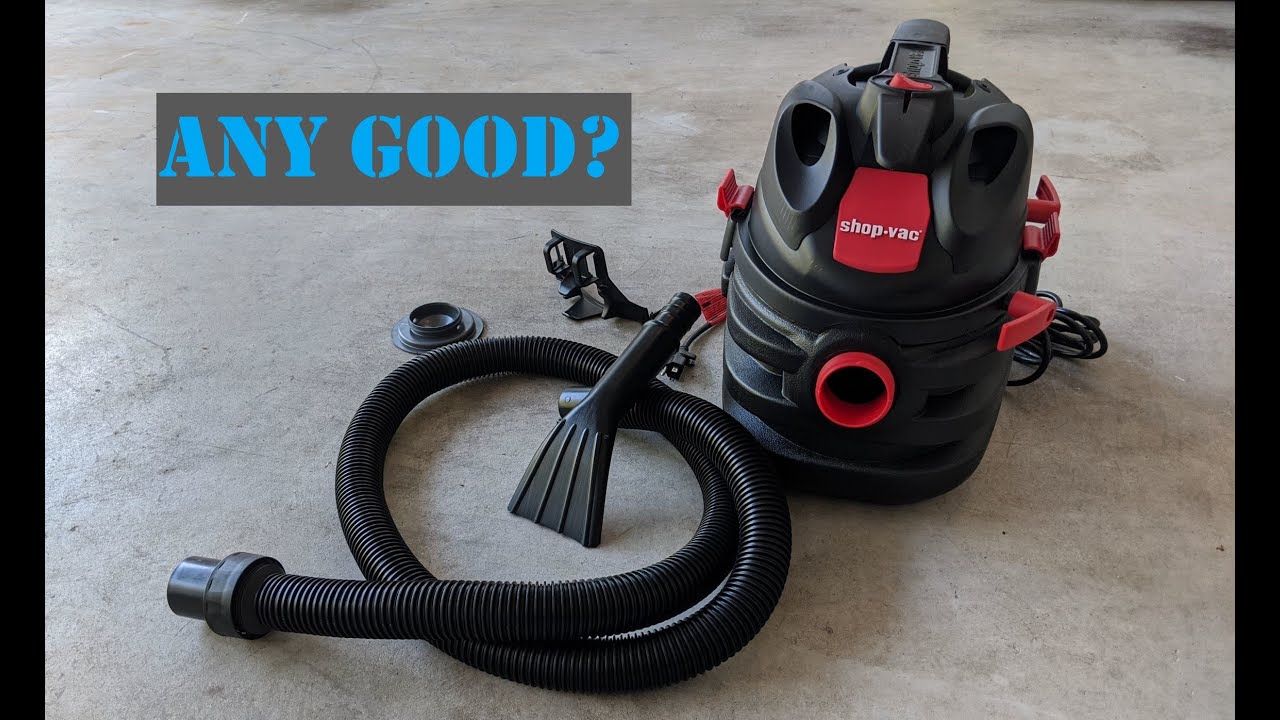Распаковываю портативный пылесос Shop-Vac объемом 5 галлонов и мощностью 6 л.с. и мою коврики.