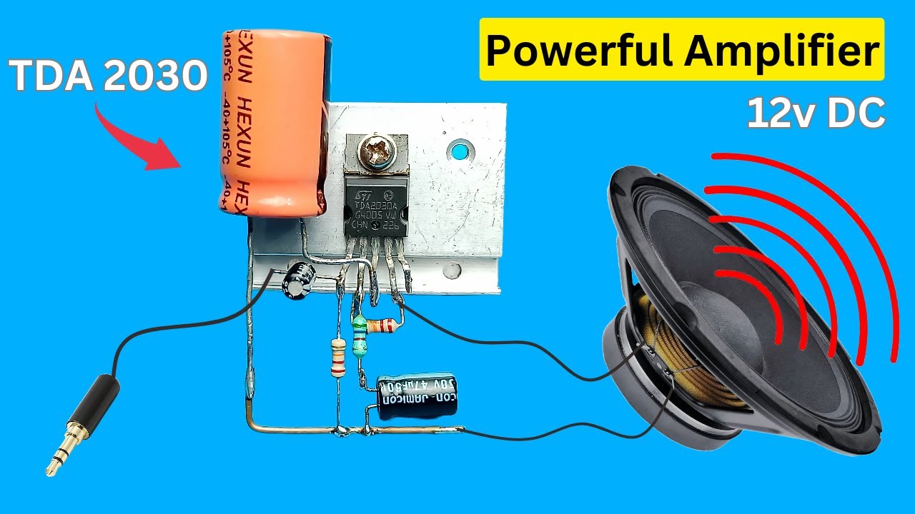 DIY TDA2030 Simple Powerful Amplifier, Homemade 12v Amplifier.