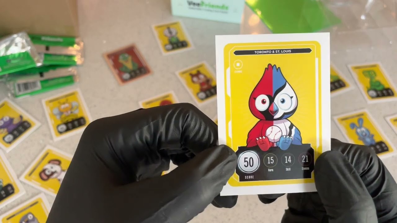 Opening my first box of Veefriends Compete and collect trading cards!
