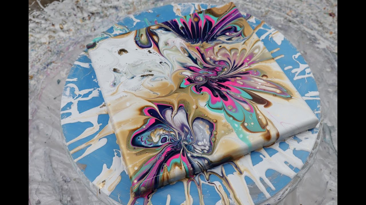 WOW!!! Fluid Art Bloom technique with SPRAY CAN | Pouring | Acrylic Pour Painting | Acrylic Cells