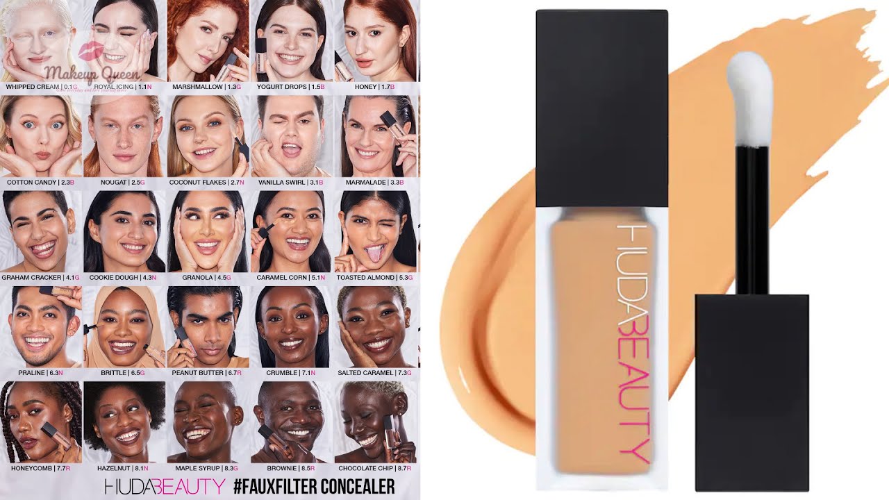 Shades of Huda Beauty #fauxfilter Luminous Matte Concealer for Medium Skin 2022