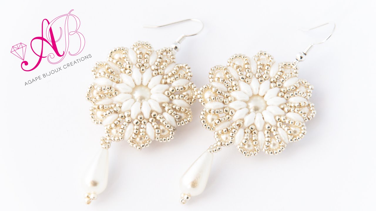 DIY TUTORIAL di Natale - Ciondolo o Orecchini CHERIE con superduo (Christmas tutorial)