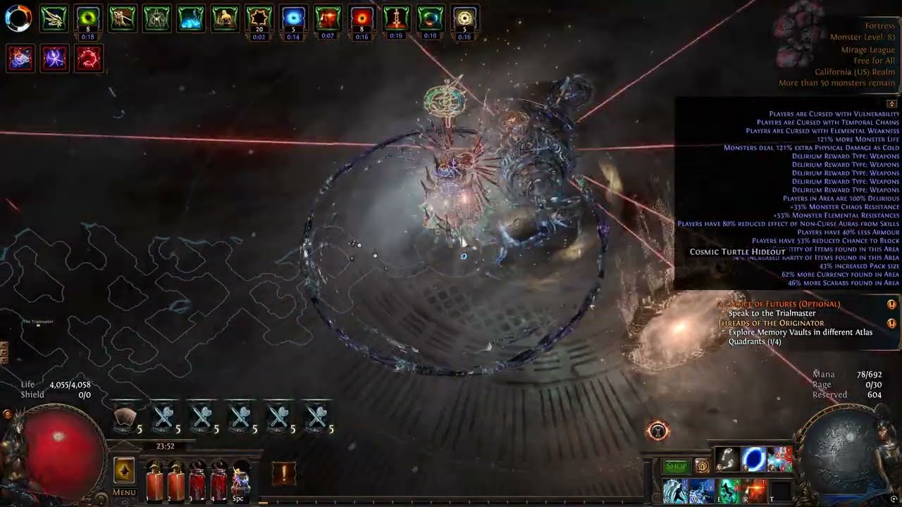 POE 3.28 | Elemental Hit Slayer T17 Fortress 100% Delirium